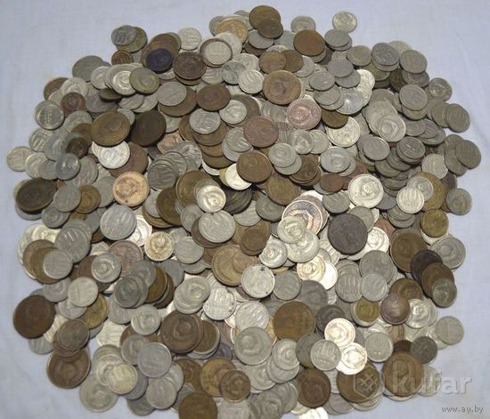 Монеты СССР После 1961 года. Вес 2 кг.