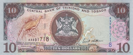 Тринидад и Тобаго 10 долларов образца 2006 года UNC p48