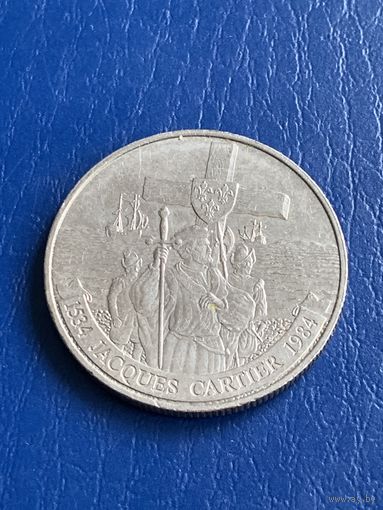 Канада 1 доллар 1984 450 лет открытия Гаспе