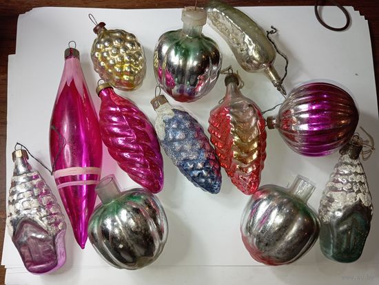 Ёлочная игрушки 12 шт . СССР .