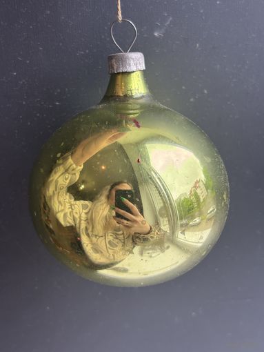 Ёлочная игрушка шарик СССР
