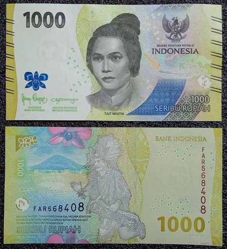 1000 рупий Индонезия 2022 г. UNC