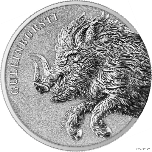 Германия 5 марок 2025г. Звери-Гуллинбурсти СЕРЕБРО!!! 31,1г. (1oz)