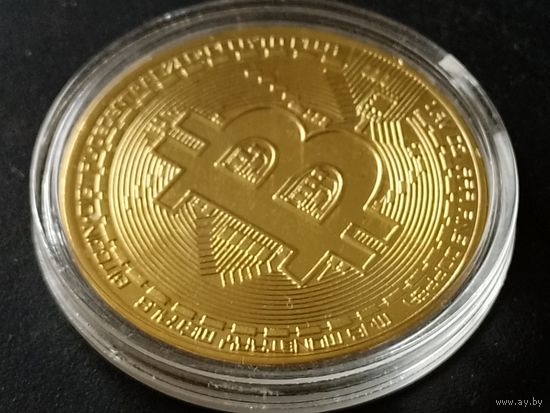 Монета Биткоин памятная сувенирная