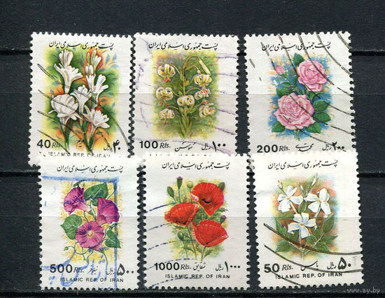 Иран - 1993 - Цветы - [Mi 2573, 2575, 2577, 2583, 2588, 2589] - полные серии - 6 марок. Гашеные.  (LOT S36)