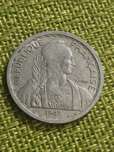 Французский Индокитай 20 сантимов 1945 г