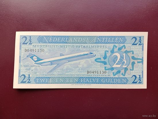 Нидерландские Антилы 2 1/2 гульдена 1970 UNC