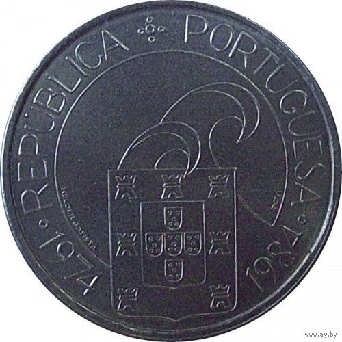 Португалия 25 эскудо, 1984 10 лет Революции UNC