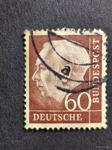 Германия 1954. Профессор, доктор Теодор Хойс (1884-1963), 1-й президент Германии