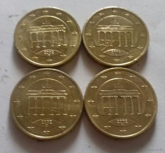 2 евро, Германия 2002 D (4 монеты по 50 ец.)