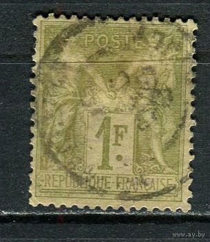 Франция - 1876/1881 - Аллегория 1Fr - [Mi.67II] - 1 марка. Гашеная.  (Лот 27HZ)-TG3P46