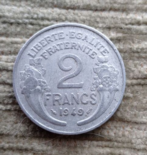Werty71 Франция 2 Франка 1949