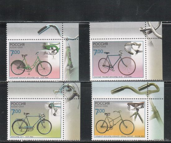 Россия-2008 (Мих.1518-1521) , ** , Велосипеды(полная серия)
