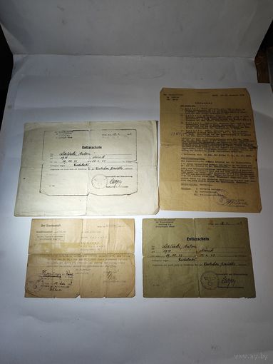 Три справки. Германия .Третий рейх. Минск. 1942-1943г.