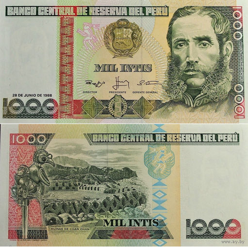 Перу 1000 Интис 1988 UNC П1-247