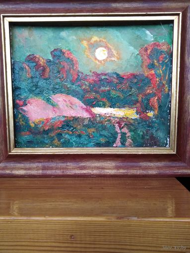 Ландарский Р.Е.заслуженный художник картон масло