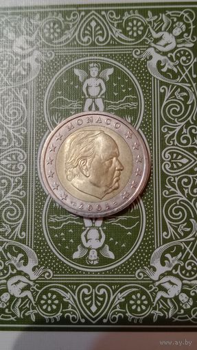 Монако 2 евро 2001