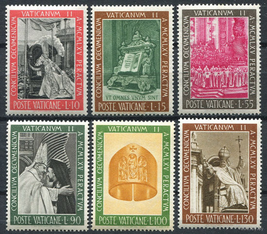 Ватикан 1966 ** Второй Вселенский Собор, серия 6 марок