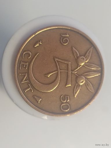 КРАСИВЫЕ 5 центов Нидерланды 1950 год  лот 42