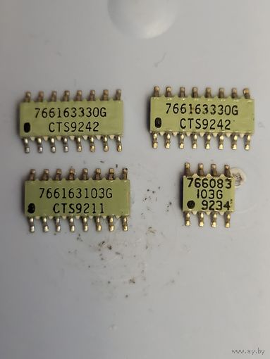 Резисторные матрицы 8 х 33ом (2шт), 8 х 1ком (1шт), 4 х 1ком (1шт)