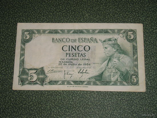 Испания, 5 Песет 1954