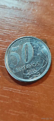 Бразилия 50 сентавос 2014