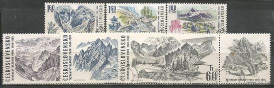 Чехословакия. 20 лет Национальному парку Татры. 1969г. Mi#1892-97. Серия.