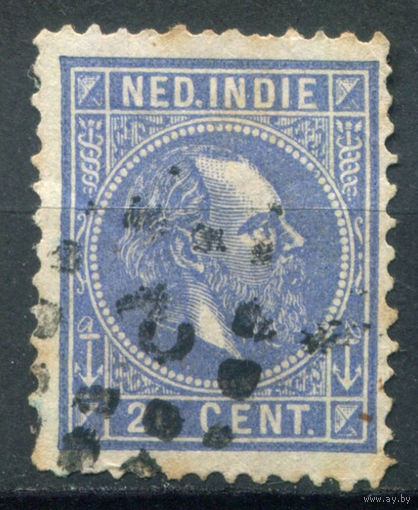 Нидерландская Индия - 1870/88г. - король Вильгельм III, 20 с - 1 марка - гашёная [Mi 12]. #3-WB-71-A-1