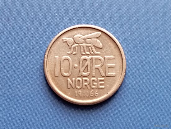 Норвегия. 10 эре 1966