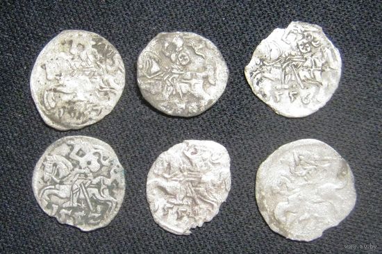 Динарии 1552, 1554,1556,1557,1559 годов и Александра Ягеллончика