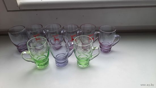 Рюмочки 9шт. СССР.