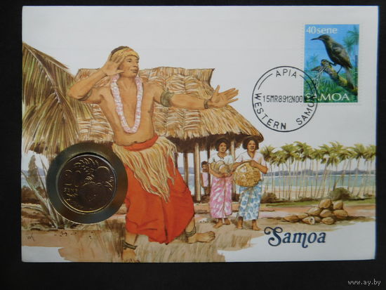 Самоа 20 сене 1988 г конверт первого дня КПД