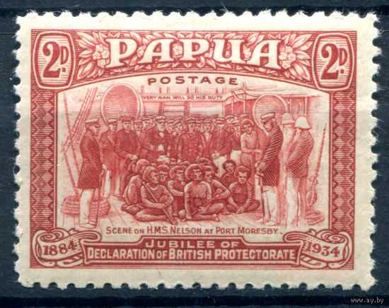 Британские колонии - Папуа - 1934г. - Папуа - 50 лет британский протекторат, 2 P - 1 марка - MH [Mi 96]. #3-WB-82-A-1