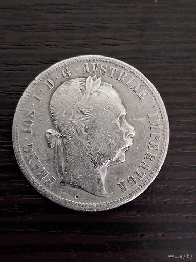 1 флорин,  1879 год,  Франц Иосиф I Австрия, Серебро. 900 пр.