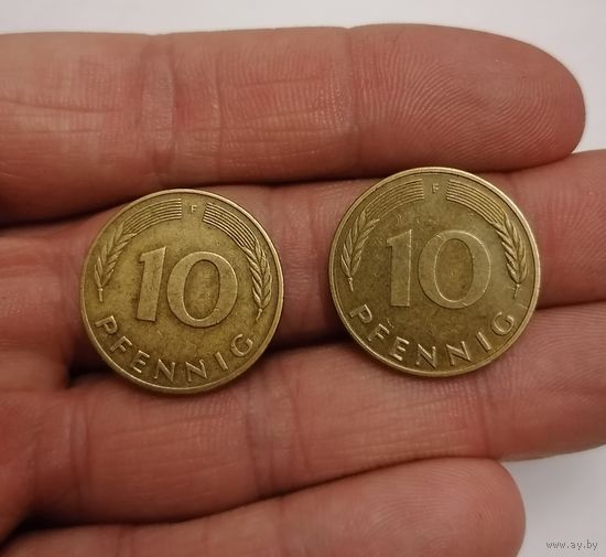 10 пфеннигов 1988г. (F).Германия.