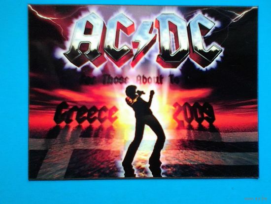 "АС/DС" - Магнит - Размеры 10/13 см.