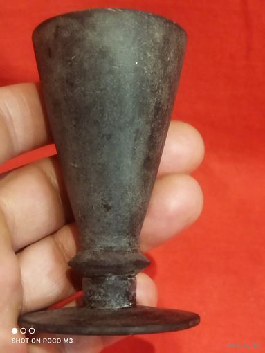 Рюмка,старая,бронза(латунь)в патине, тяжеловес