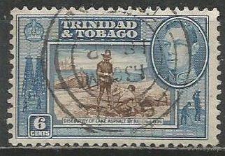 Тринидад и Тобаго. Король Георг VI. Рыбаки на озере. 1938г. Mi#138.