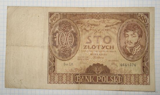 Польша. 100 злотых 1934 г.