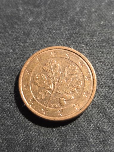 Германия 1 евроцент 2008 D