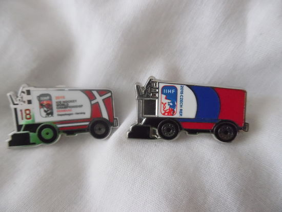 ЗНАЧКИ С ЧМ-2015 И ЧМ-2018 ПО ХОККЕЮ.NEH.