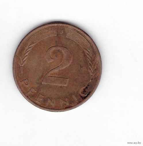 2 пфеннига 1981 J ФРГ. Возможен обмен