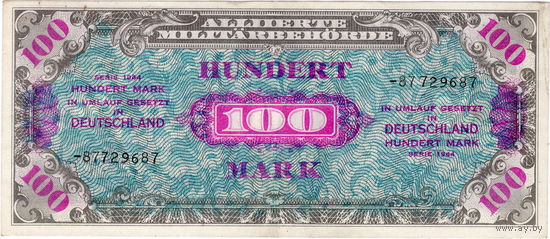 Германия, 100 марок, сов. оккуп. зона, 1944г.  без "F"  *