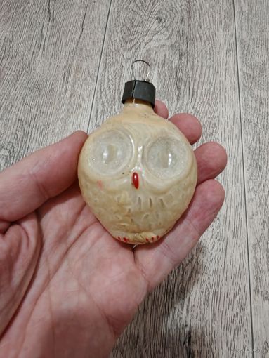 Игрушка елочная советская сова филин