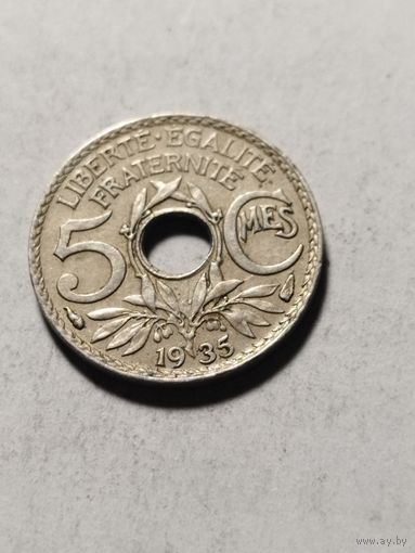 Франция 5 сантим 1935