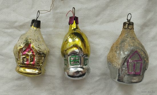 Ёлочные игрушки домики