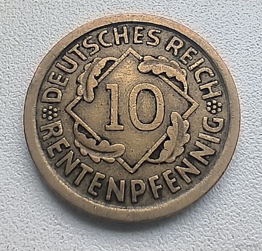 Германия 10 рентенпфеннигов, 1924 А  7-7-18