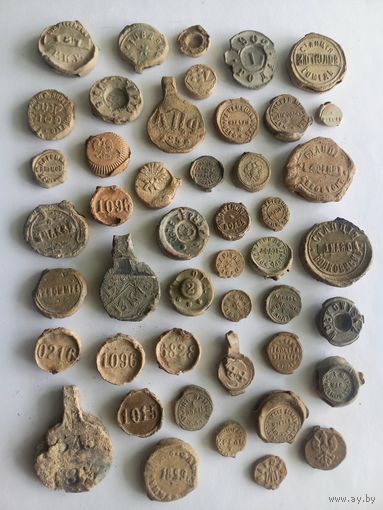 Пломбы старинные красивые. Волковыск. Гомель. Москва. Кенинсберг и др. С рубля, без м. ц. См. др. мои лоты
