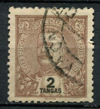 Португальские колонии - Индия - 1903 - Король Карлуш I 2T - [Mi.213] - 1 марка. Гашеная.  (Лот 109BH)