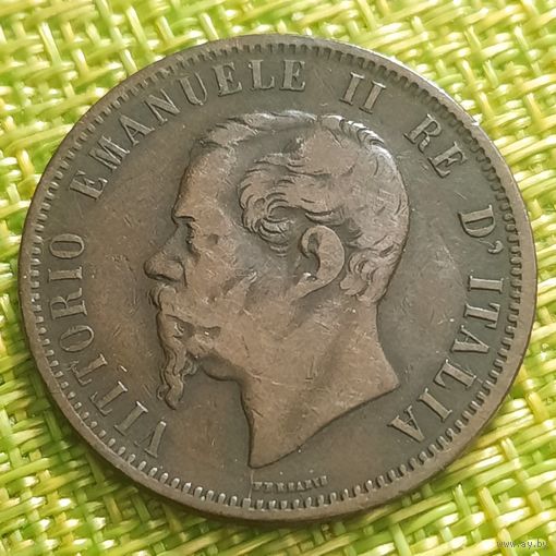 Италия. 10 чентезимо. 1862 г
